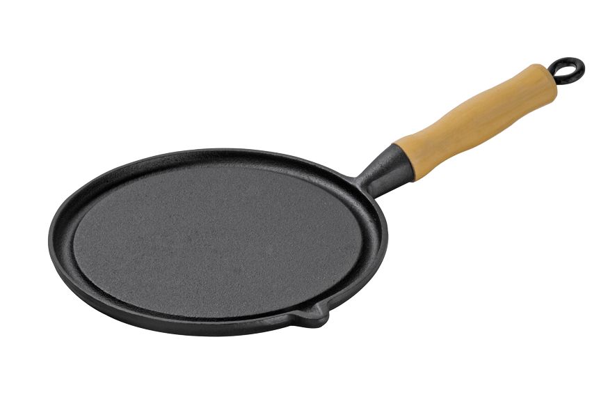 Bifeteira de ferro fundido 23 cm redonda, chapa picanheira, bifeira, bistequeira, grill libaneza, panela mineira
