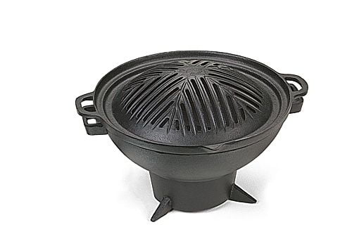 churrasqueira gengis khan, ferro fundido, 32 cm, fogareiro carvão, brasa, panela mineira