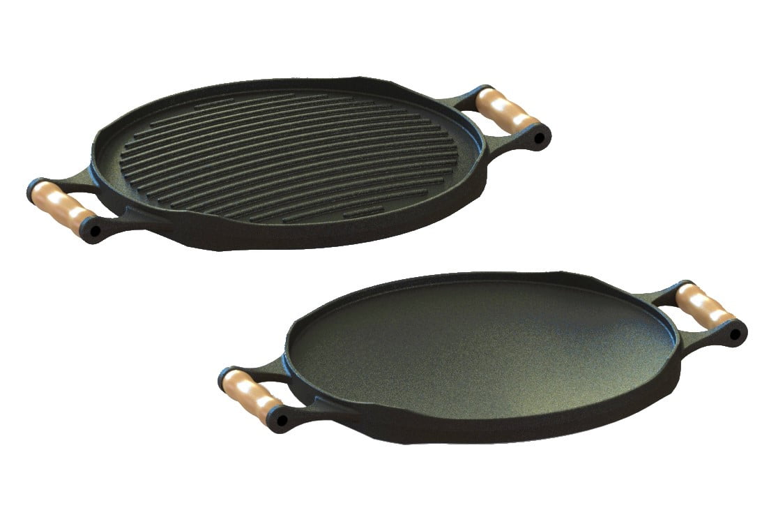 chapa ferro fundido, dupla face, 33 cm, grill, grelhar, bifeteira, bifeira, libaneza