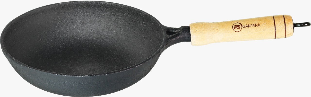 frigideira de ferro conica frigideira wok de ferro 24 cm santana