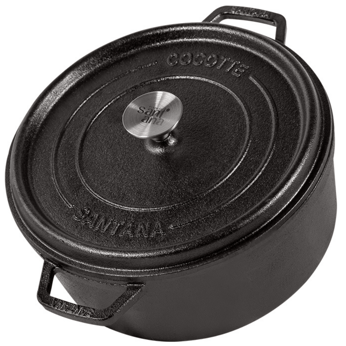Caçarola Alça de Ferro Tampa de Ferro 2,2 litros Cocotte 20cm