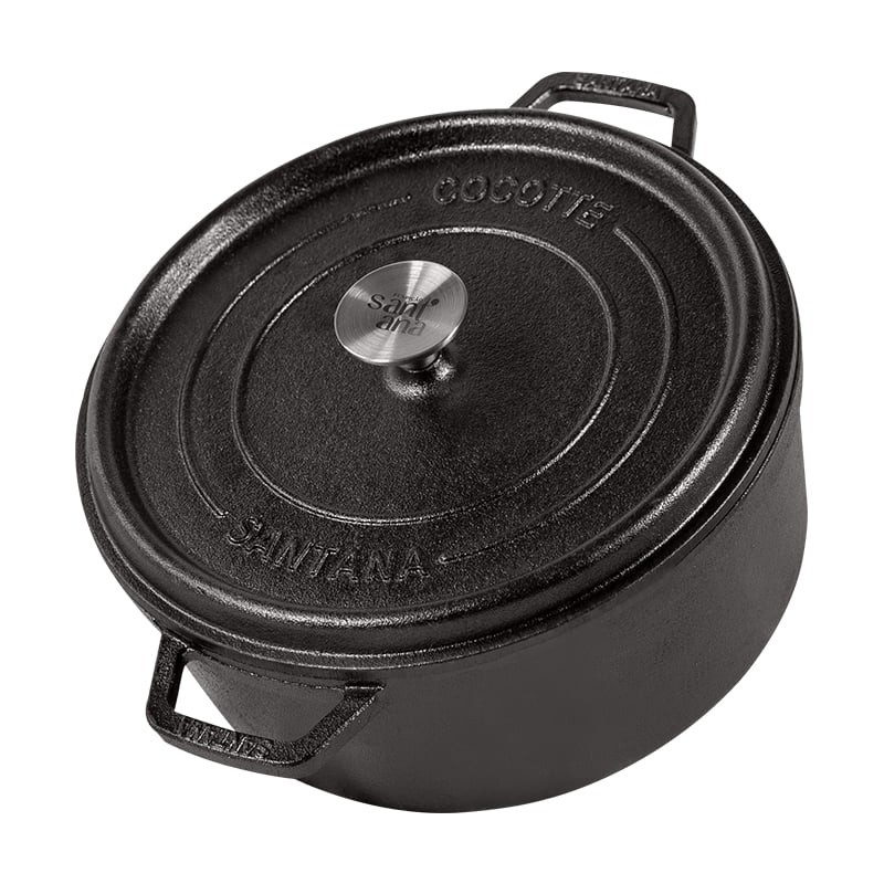 panela de ferro fundido caçarola cocotte 24 cm para panificaçao panela para forno, santana
