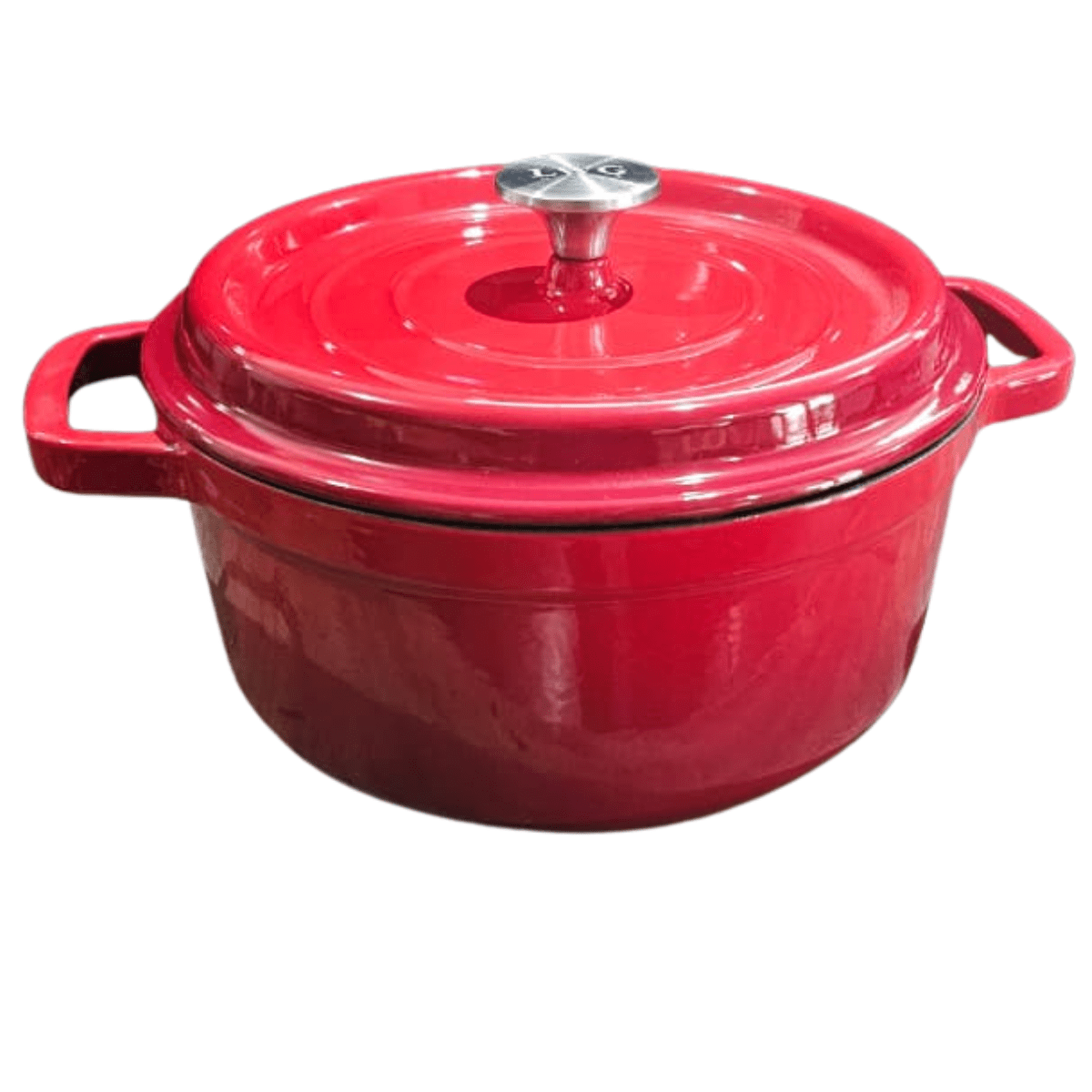 CAÇAROLA DE FERRO ESMALTADA VERMELHA 26cm 5,6 Litros LWG