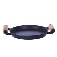 chapa de ferro fundido, 22,4 cm, bifeira, bifeteira, santana, picanheira redonda