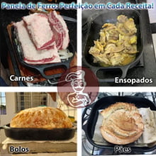 assadeira de ferro fundido com tampa de ferro para fornos a lenha, assadeira levain