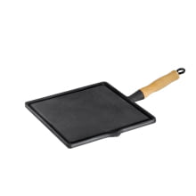 Bifeteira de ferro fundido 26 cm quadrada, chapa picanheira, bifeira, bistequeira libaneza,