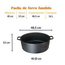 comprar panela de ferro fundido, caçarola, cacarola, 16 litros, fundição santana