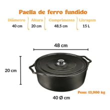 comprar panela de ferro fundido, caçarola, cacarola, 15 litros, panela mineira, fumil