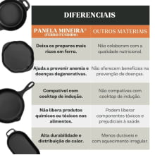 comprar panela de ferro fundido, caçarola, cacarola, 5 litros, panela mineira, fumil, alça ferro