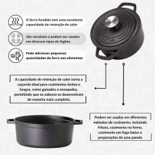 panela de ferro fundido caçarola neo 20 cm para panificaçao panela para forno, santana