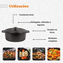 panela de ferro fundido caçarola neo 20 cm para panificaçao panela para forno, santana