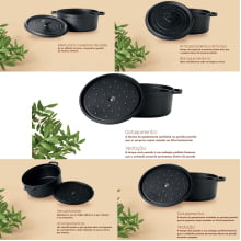 Caçarola alça de ferro tampa de ferro 2,6 litros cocotte 22cm