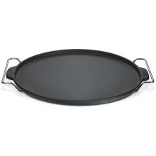 forma pizza ferro fundido, 30 cm, assadeira de pizza, forma de pedra, travessa para pizza com suporte