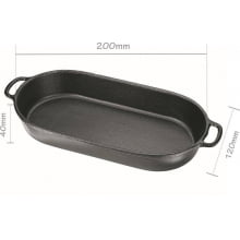 assadeira de ferro fundido oval, 20 cm , travessa de ferro, tabuleiro de ferro, panela mineira