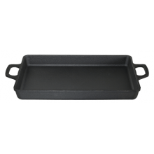 assadeira de ferro fundido retangular, travessa de ferro, tabuleiro para forno, bandeja santana 42x28