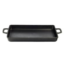 assadeira de ferro fundido retangular, travessa de ferro, tabuleiro para forno, bandeja santana 31x25