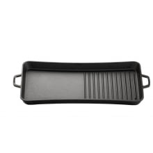 Chapa de ferro slim grill santana, plancha, assadeira de ferro fundido 45x20 cm