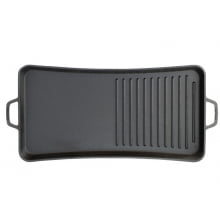 Chapa de ferro slim grill santana, plancha, assadeira de ferro fundido 45x20 cm