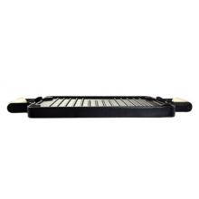 chapa de ferro fundido dupla face com alça de ferro, chapa para fogão, fundicao santana 29x24