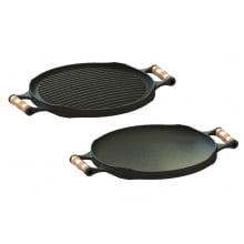 chapa ferro fundido, dupla face, 33 cm, grill, grelhar, bifeteira, bifeira, libaneza