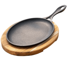 Chapa oval COM suporte de Madeira 25x18 cm
