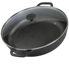 Paella Alça de Ferro 30cm 4 Litros Santana Tampa de Vidro