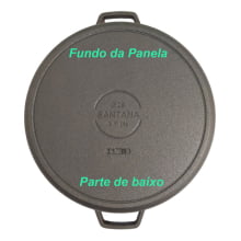 Risoteira De Ferro 28cm 3,9litros Com Tampa De Vidro Santana