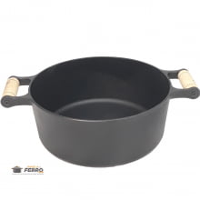 panela de ferro fundido caçarola com tampa de ferro 1 litro 16 cm de diametro santana