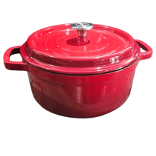 CAÇAROLA DE FERRO ESMALTADA VERMELHA 20cm 2,4 Litros LWG