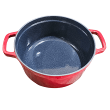 CAÇAROLA DE FERRO ESMALTADA VERMELHA 26cm 5,6 Litros LWG