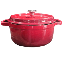 CAÇAROLA DE FERRO ESMALTADA VERMELHA 26cm 5,6 Litros LWG