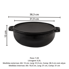 CACAROLA MULTIUSO 32cm COM TAMPA CHAPA BIFETEIRA SANTANA