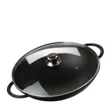 panela wok ferro fundido, panela wok, tacho de ferro, paella de ferro 5,9 l, com tampa, Santana