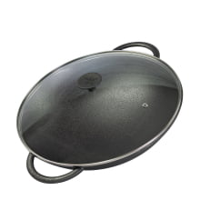 panela wok ferro fundido, panela wok, tacho de ferro, paella de ferro 5,9 l, com tampa, Santana